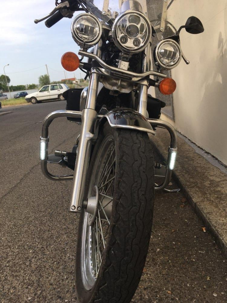 Eagle Lights Motorcycle Highway Bar Light Switchback Driving Lights DRL Turn Signal (White Amber LED for Crash Bars Harley Davidson Touring Bikes)
