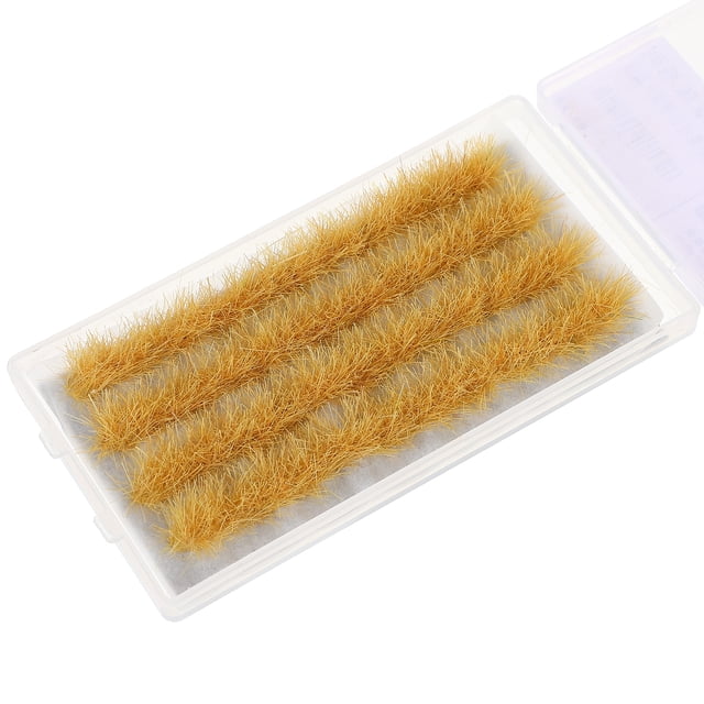 Shisuyan 1 Set Artificial Grass Strip Grass Strip Yellow Long Strip Eye Fatigue Prevention Model Makers