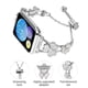 thumbnail image 3 of For Xiaomi Redmi Watch 4 Watchband Heart Clover Decor Silver Zinc Alloy Metal Strap, 3 of 5