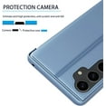thumbnail image 6 of Stylish Mirror Flip Womens Case for Samsung Galaxy S23 FE 5G, Clear View Window Cover with Kickstand Thin Ultra Phone Case for Samsung Galaxy S23 FE 5G QH Blue, 6 of 11