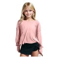 thumbnail image 3 of Faraee Teen Girls Open Back Shirts Backless Yoga Workout Summer Cute Tee Tops Short Sleeve Crop Oversized T Shirts Clothes 4t 5t 6t 7t 4-14 Years Pink, 3 of 7
