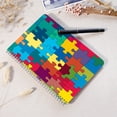 thumbnail image 4 of Spiral Notebook,College Ruled Journal,8.26" x 5.71" 50 Sheets/100 Pages,2 Pack - Colorful Puzzle Background, 4 of 7