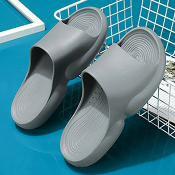 Flash Deals ABPWLY Summer Couple Women Men Slippers Fashion Casual Thick Bottomed Bathroom Bath Shoes