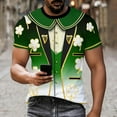 thumbnail image 3 of St Patrick's Day Shirt Men O Neck Printed Short Sleeve T-Shirt Novelty 3D Graphic T Shirts Irish Green Blouse Casual Summer Tops, 3 of 8