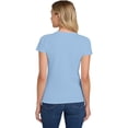 thumbnail image 4 of Gildan Women's Heavy Cotton T-Shirt, Short Sleeve Crewneck Classic Fit Tee, Light Blue, Size-2XL, 4 of 5