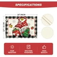 thumbnail image 6 of mubwai Gnomes Believe Xmas Balls Christmas Placemats Set of 6, 12x18 Inch Seasonal Winter Snowflake Table Mats for Party Kitchen Dining Decoration, 6 of 6