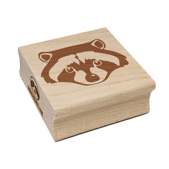 Raccoon Trash Panda Head Square Rubber Stamp Stamping Scrapbooking Crafting - Small 1.25in