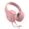 thumbnail image 4 of Auriculares para juegos con cable rosa - Sonido envolvente 7.1 - Controladores de audio en almohadillas de espuma viscoelástica con cubierta de tela duradera - Auriculares multiplataforma para PC/PS4/NS Rojo Verde, 4 of 4
