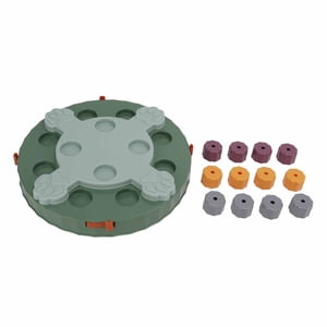 Pet Puzzle Feeding Toy Interactive Puzzle Game Dog Toy with Multiple Food Boxes for Dogs and CatsPaw Print Green