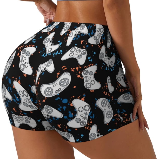 Fotbe Game Shorts Sin Costuras – Shorts Deportivos de Cintura Alta para Mujer, Elásticos para Gimnasio, Yoga, Running o Ciclismo-Small