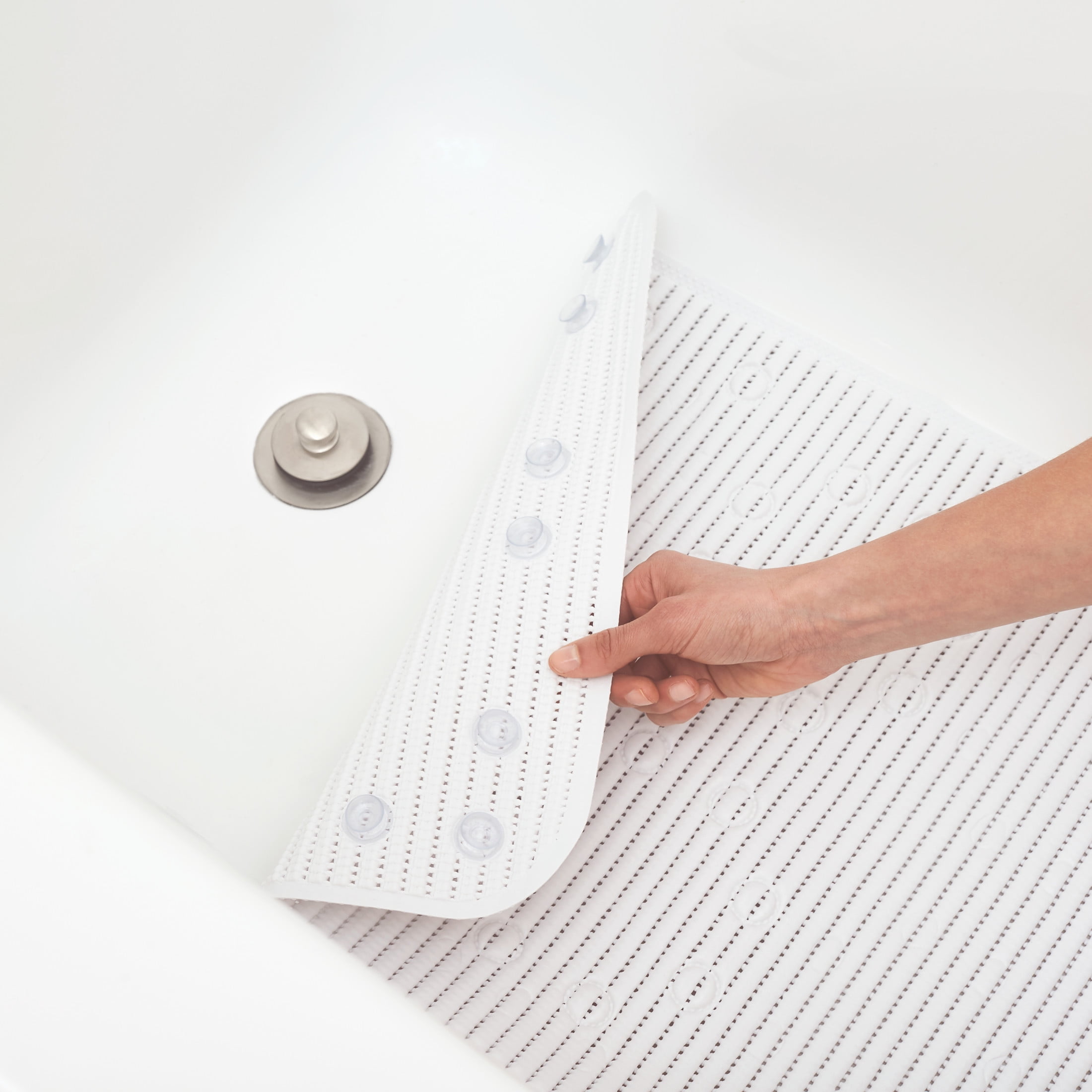 (2 pack) Clorox Sky Blue Cushioned Bathtub Mat with Suction Cups, 17 in. x 36 in.