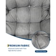 thumbnail image 4 of Oversized Outdoor Papasan Rocking Chair, Wicker Rattan Egg Lounge Chair with Durable Metal Frame, Comfortable Seating for Patio, Porch & Backyard, 4 of 7