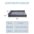 thumbnail image 4 of 36" Soft Pet Couch Bed for Large Dogs Soft Dog Bed Sofa with Egg Crate Foam, 4 of 8