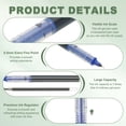 thumbnail image 3 of Uxcell 24Pcs Colored Gel Ink Pens, 0.5mm Extra Fine Point Smooth Writing Quick Drying Liquid Ink Rollerball Pens, Blue, 3 of 6