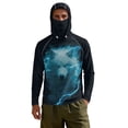 thumbnail image 7 of SEANATIVE Long Sleeve Sun Shirts for Men Fishing Hiking Running Tops Sun Hoodie Lightweight Breathable Outdoor UV Protection Rash Guard, S, Wolf Lightning Blue Black, 7 of 7