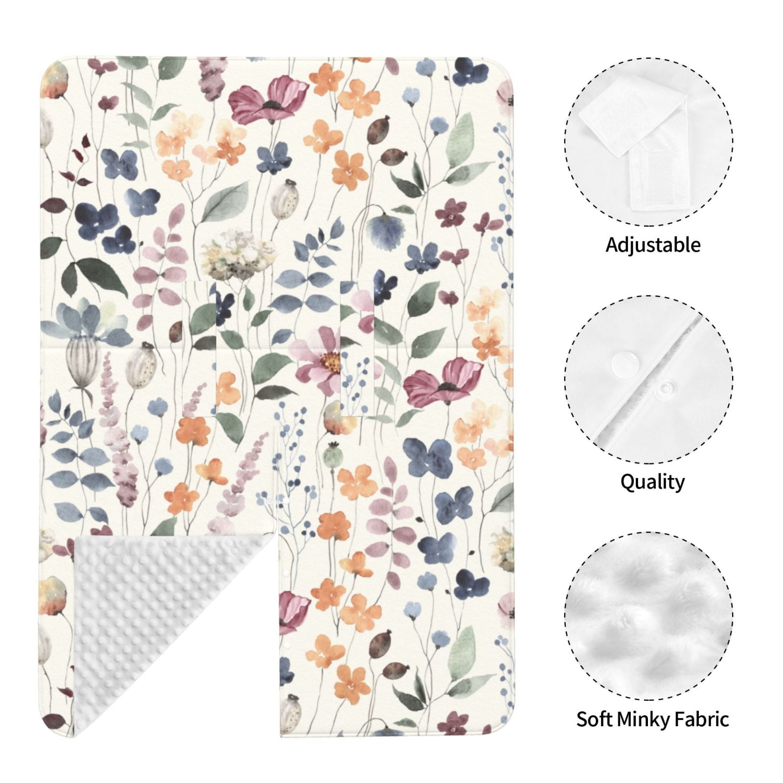 Naloa Watercolor Floral Baby Car Seat Cover, Breathable Baby Carrier Cover, Multiuse Baby Carrier Cover & Nursing Breastfeeding Cover