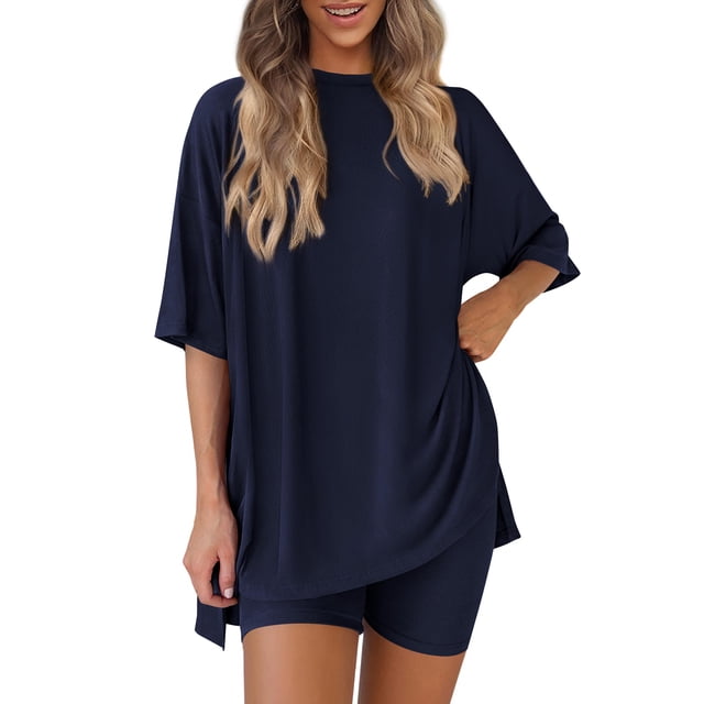 Conjunto Coordinado PRETTYGARDEN 2 Piezas Azul Marino Talle Pequeño