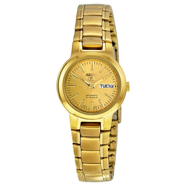 Seiko Women's 24mm Gold-Tone Steel Bracelet & Case Automatic Analog Watch  SYME46K1 