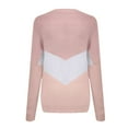 thumbnail image 4 of IROINNID Reduced Womens Sweater Round Neckline Pullover Sweater Solid Color Loose Mid-Length Long Sleeve Autumn and Winter Stylish Splicing Sweater Matching Knitwear, 4 of 6