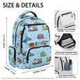 thumbnail image 7 of Aplkyhs 17 Inch Backpack for Students 12-18 Durable School Bookbag for Middle High School Teens Sports Cartoon Car Theme, 7 of 7