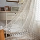 thumbnail image 1 of Juego de varillas para cortinas con acabado de flores beige huecas americanas sin perforaciones, 1 of 5