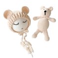 thumbnail image 1 of Bmnmsl Newborn Knit Crochet Bear Hat Cap Costume Photography Props Toys, 1 of 5