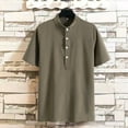 thumbnail image 2 of Novelty Shirts for Men Lapel Neck Solid Color Blouse Lapels Shirts Casual Funny Hawaiian Shirts Retro Button Down Shirts, 2 of 5