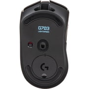 Logitech G703 LIGHTSPEED Wireless Gaming Mouse w/ HERO 25K Sensor, LIGHTSYNC RGB, POWERPLAY Compatible, Lightweight 95g+10g Optional, 100-25,600 DPI, Rubber Side Grips