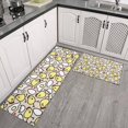 thumbnail image 2 of Beige Chicken Yellow Chick Egg Pattern Kitchen Rugs Sets Of 2,Anti Fatigue Kitchen Mat Rugs Non Slip Washable,Decorative Kitchen Floor Mats for Kitchen,Sink,Laundry,17"x30"+17"x47", 2 of 7