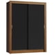 thumbnail image 1 of Ropero Closet Madesa Dallas 2 Puertas Corredizas 2 Cajones Marrón/Negro, 1 of 5