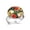Multi 6, variant on Watermelon Pug Dog Pattern Stainless Steel Rings for Women, Open Adjustable Ring Promise Ring Jewelry Gifts