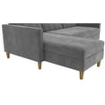 DHP Hartford Storage Reversible Sectional Futon with Chaise, Space