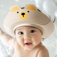 thumbnail image 2 of Adjustable Children Shampoo Cap Dinosaur Baby Shower Cap Cartoon Bath Visor Infant Hair Shield Ear Protection Waterproof, 2 of 7