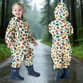 thumbnail image 3 of Ticikt Kids Toddler Rain Suit for Boys Girls One Piece Hoodie Zipper Cartoon Waterproof Coverall Rain Jacket 1-10 Years,Color:Beige,Size:1-3 Years, 3 of 8