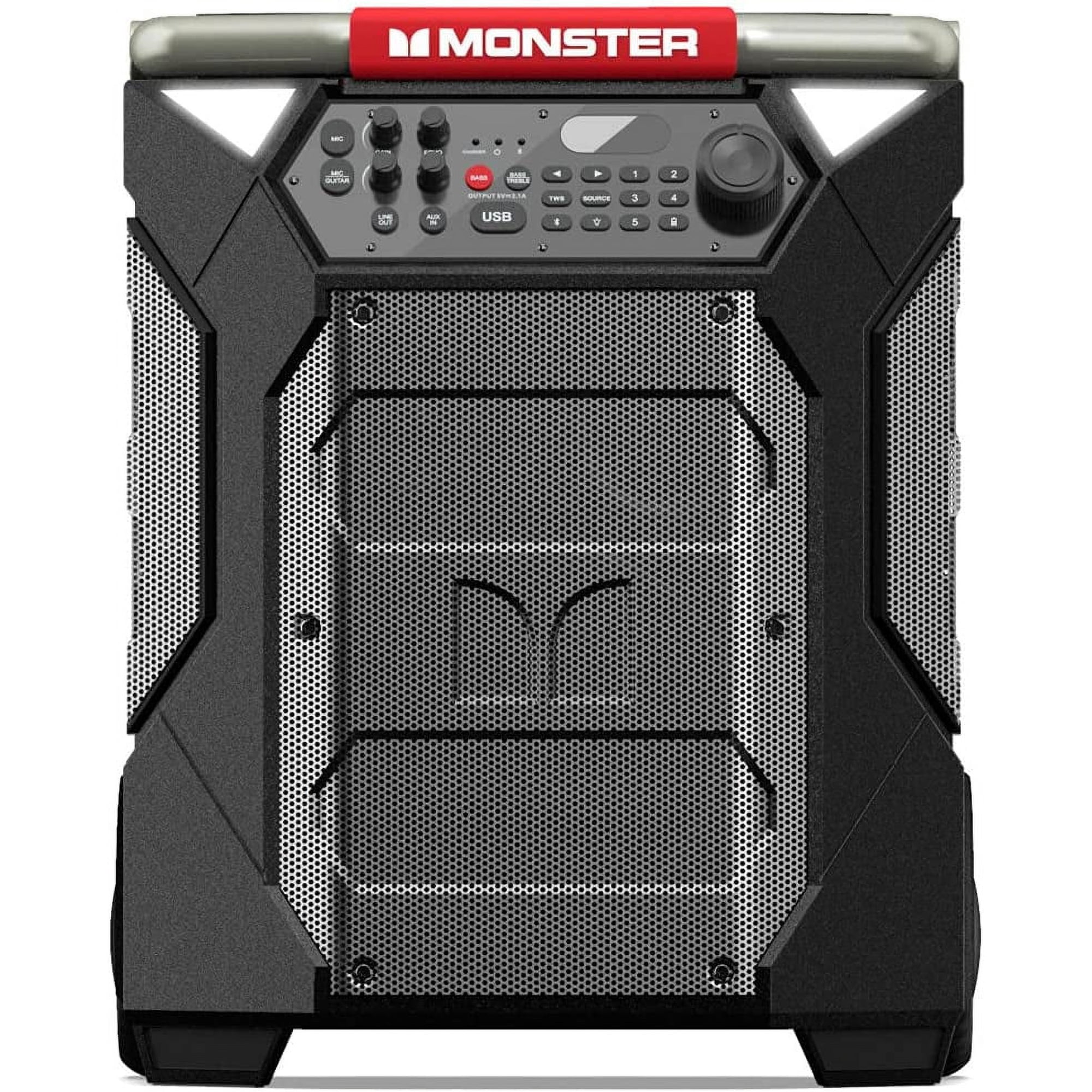 Monster MNRR360 Rockin' Roller 360 Portable Indoor/Outdoor Wireless Speaker, Gray/Black