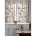 thumbnail image 4 of Abstract Brown Curtains 54 Inch Length,Sheer Curtains for Bedroom Living Room Window Retro Country Rustic Street Oil Paint Art Rod Pocket Drapes Kitchen Curtains Small Half Window 42"x54" 2 Panels, 4 of 6