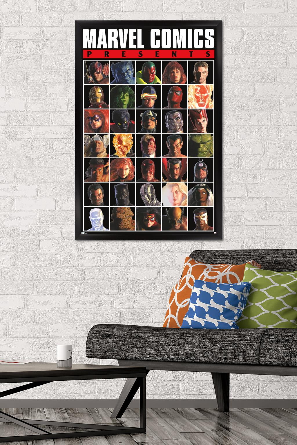 Marvel Comics - Presents Grid Wall Poster, 22.375" x 34", Framed