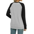 thumbnail image 4 of kytmyeq Women's Fashion Casual Round Neck Long Sleeve Print Raglan Sleeve Sweatshirt Top, 4 of 7