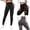 Black, variant on CaComMARK PI Women's Fleece Workout Leggings Tummy Control High Waisted Yoga Pants Butt Lifting Ankle Compression Leggings Gray