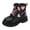 Black, variant on Wxirdiow Boots for Kids Girls Toddler Girls Combat Ankle Boots Kids Fall Winter Athletic Hiking Work Boots Leather Side Zipper Outdoor Shoes Pink Size,11