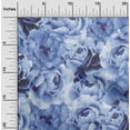 thumbnail image 2 of oneOone Georgette Viscose Medium Blue Fabric Floral Dress Material Fabric Print Fabric By The Yard 42 Inch Wide, 2 of 4
