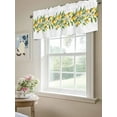 thumbnail image 6 of Yellow Lemon Curtain Valances for Windows, Simple Spring Botanical Fruit Leaves Flower Kitchen Valance Window Treatment, Light Filtering Block Curtains for Bathroom/Bedroom/Living Room 42'' x 18'', 6 of 9