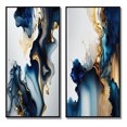 thumbnail image 2 of Designart "Blue Tones in Geode Marble I" Abstract Marble Framed Wall Art Set Of 2 - Blue Abstract Framed Wall Art Set Of 2, 2 of 7