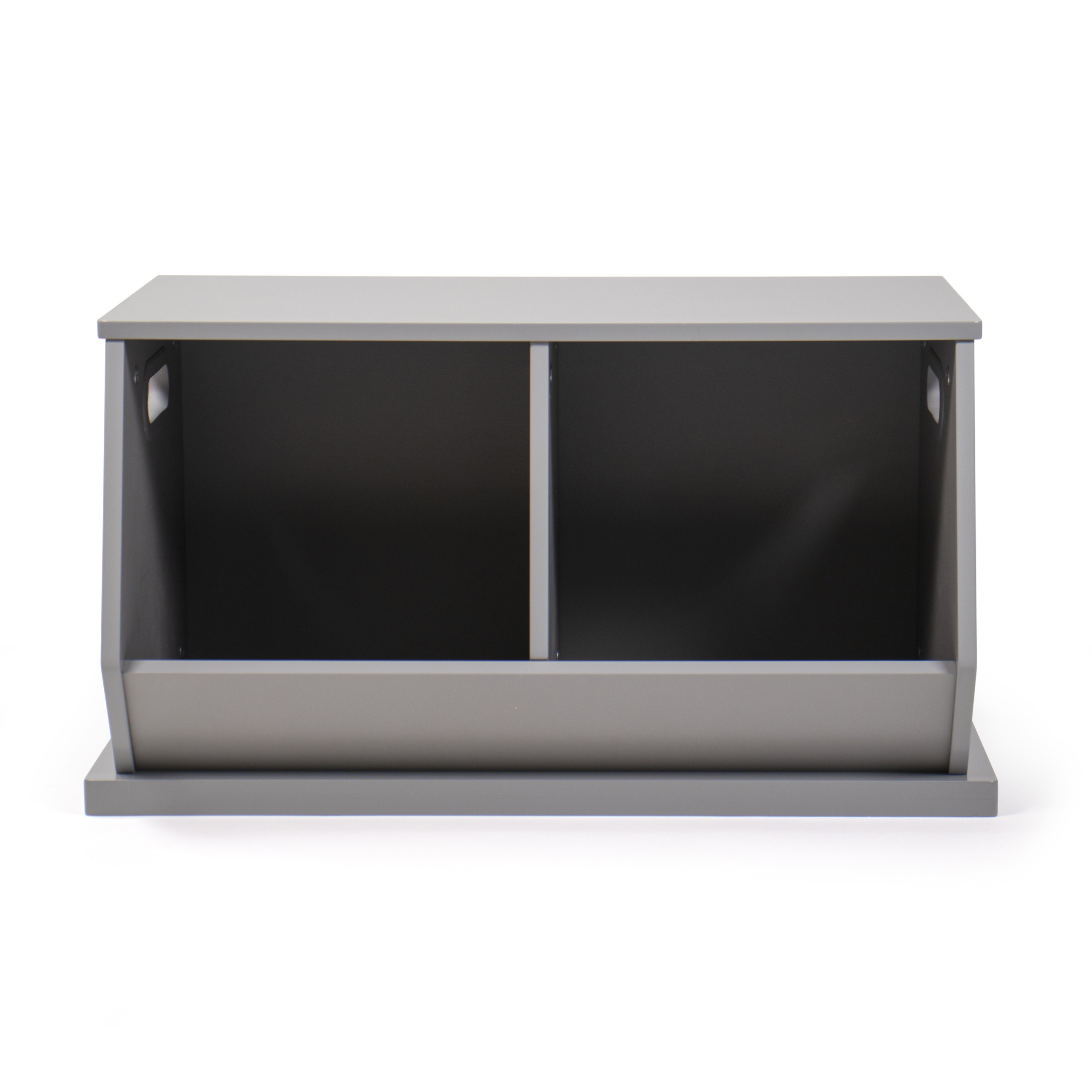 Humble Crew Wood Toy Storage Cubby and Kids Bookcase, Grey