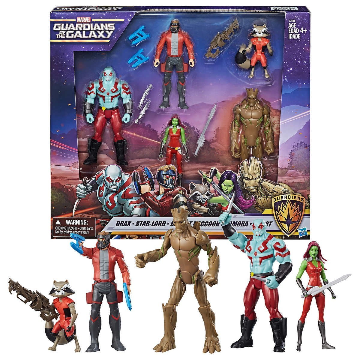 guardians of the galaxy 6 figures pack 12