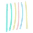 thumbnail image 1 of Sonew 6pcs Bébé Pailles en Silicone Coloré Doux Réutilisables Enfants à Boire des Pailles pour Boissons Pâte de Riz, Paille Réutilisable Douce, Paille en Silicone Réutilisable, 1 of 8