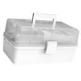 thumbnail image 3 of EIMELI Pill Storage Box 3-Layer Large Capacity Home Cosmetics Case Plastic Sundries Organizer  Ordinary Style  Gray, 3 of 10