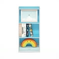 thumbnail image 4 of Furinno Luder 3-Tier Open Shelf Bookcase, Light Blue/White, 4 of 5