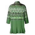 thumbnail image 6 of ZKIRBJV Summer Cardigans for Women Lightweight 3/4 Sleeve Plus Size Cardigan Open Front Shrug Cardigan Floral Print Dressy Casual Soft Coat Jacket Green XL, 6 of 6