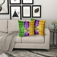 thumbnail image 6 of Mardi Gras Pillow Covers 18X18 Inch Masquerade Mask Fleur De Lis Couch Pillow Cases Yellow Purple Green Throw Pillows Set of 2 Happy Mardi Gras Holiday Party Decor For Sofa Couch Home Decorations, 6 of 6